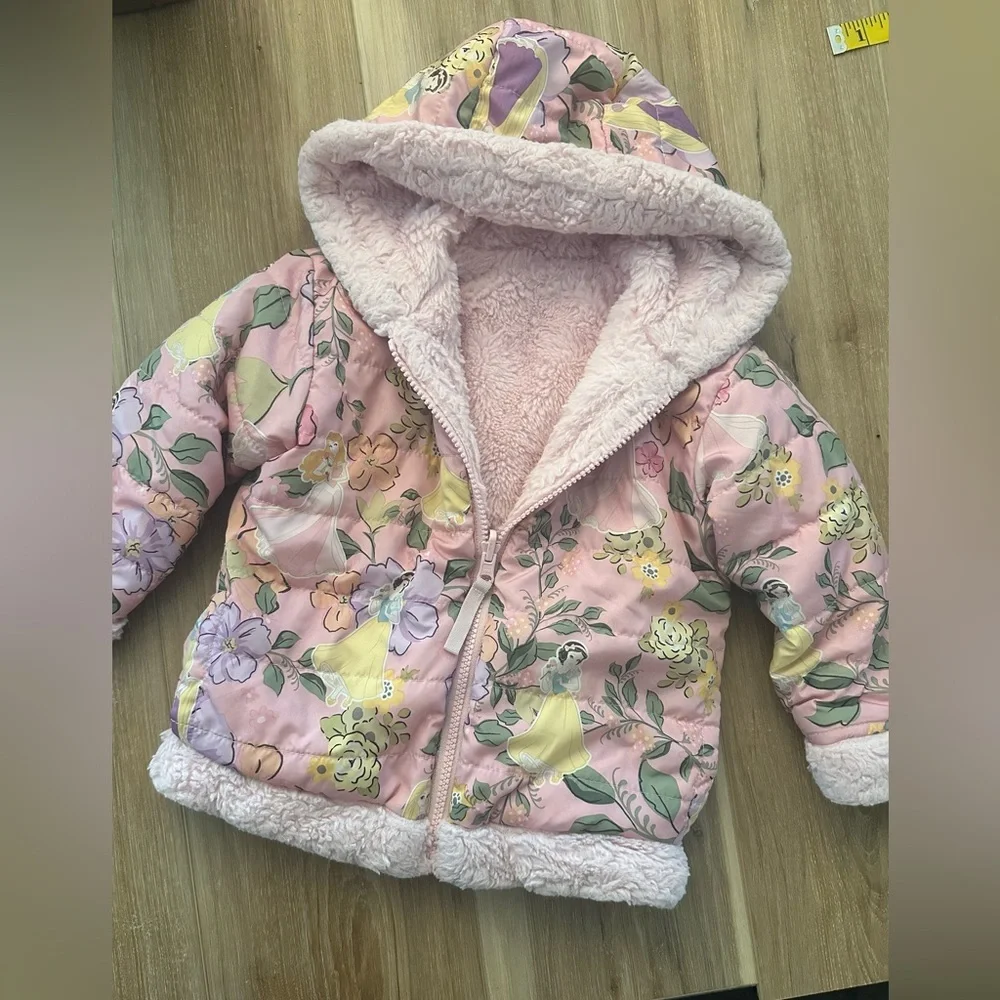 Disney Princess Hooded Jacket Reversible - Picture 1 of 7